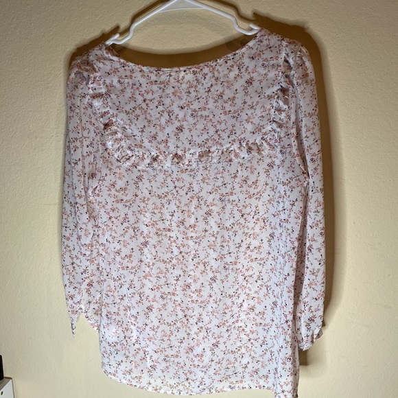 GAP Floral Print Long Sleeve Blouse Size Small - Picture 4 of 10